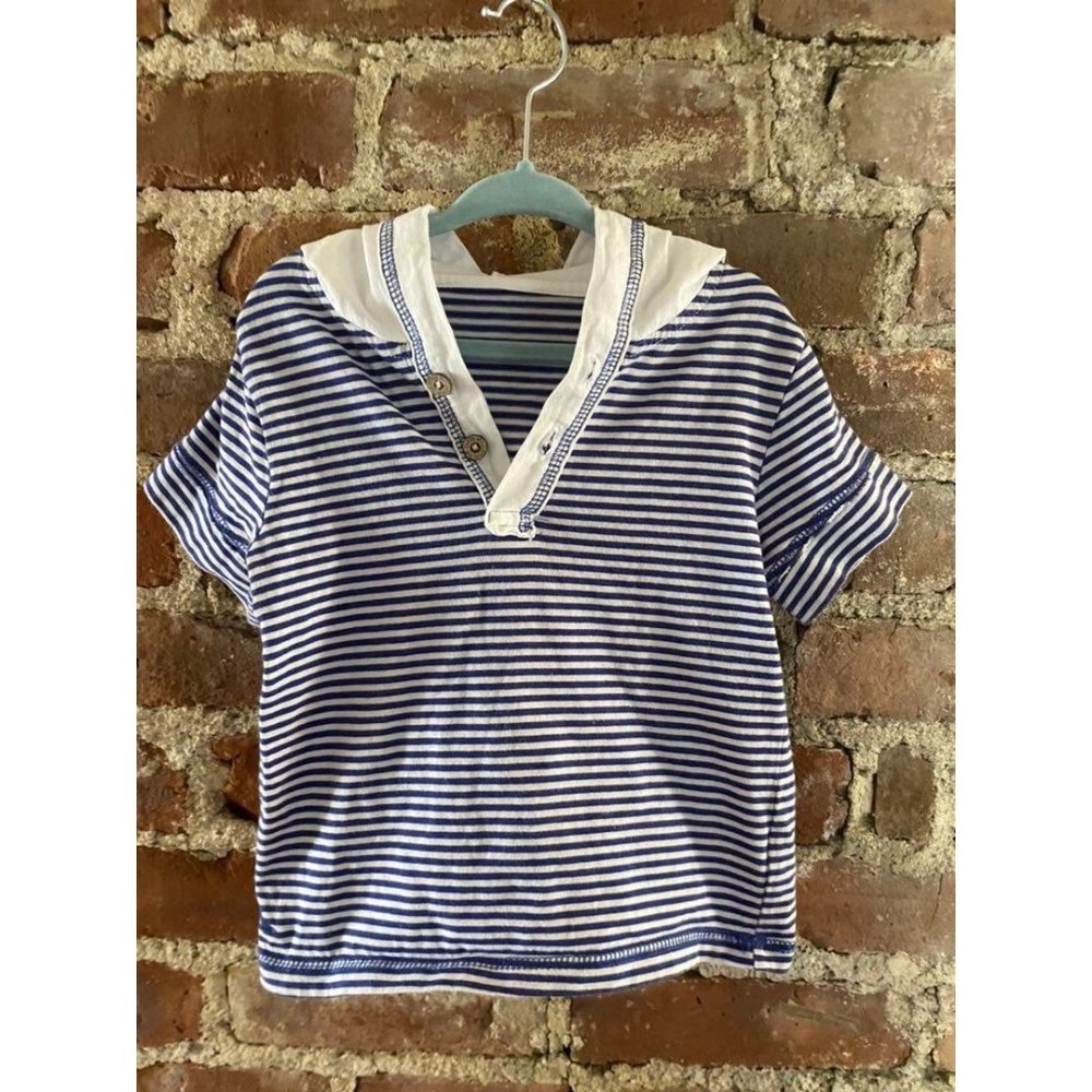 The Earth Collection Organic Cotton Hooded Short Sleeve Top 2Y